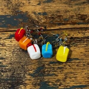 Colorful Glass Wine Charms Set